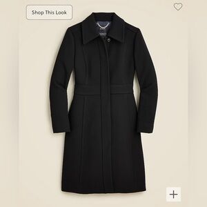 J crew lady day topcoat in Italian double-cloth wool blend women’s 4 $298 black